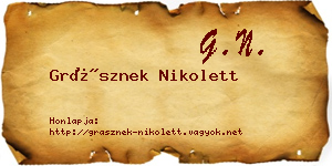 Grásznek Nikolett névjegykártya